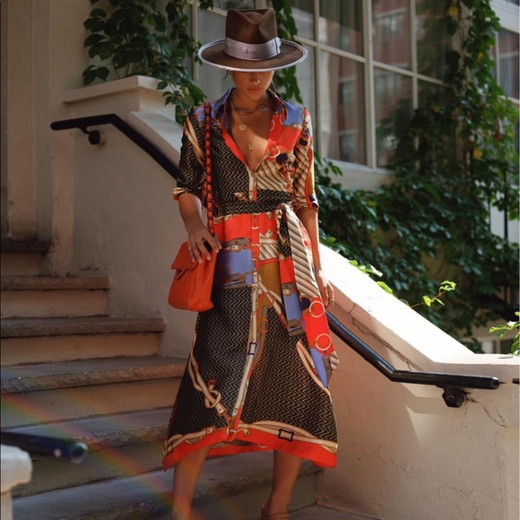 Zara Dresses & Skirts - COPY - GORGEOUS ZARA NWT Printed Dress with Tie Belt